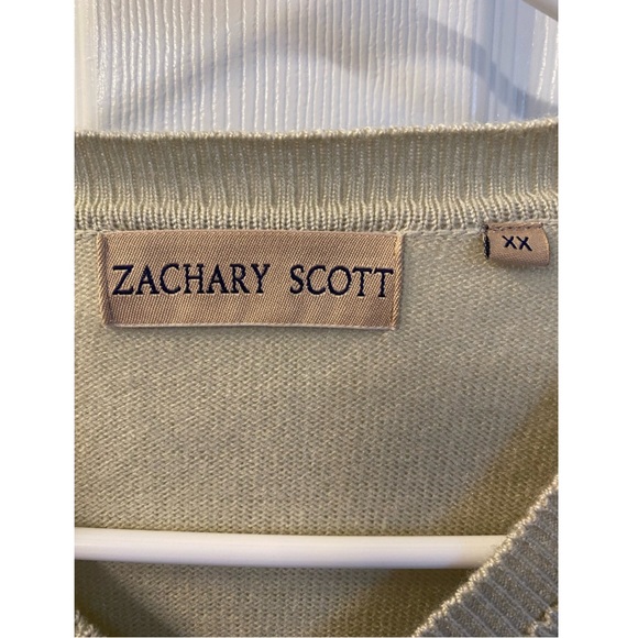 Zachary Scott beige argyle vee-neck sweater, XXL, good used condition. - Picture 3 of 3